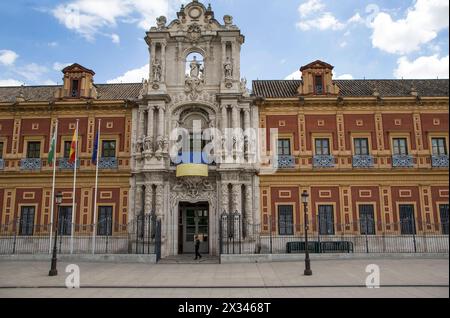 Séville : Palais San Telmo, siège de la présidence de la Junta de Andalucía Banque D'Images