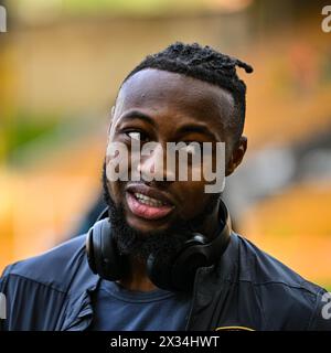 24 avril 2024 ; stade Molineux, Wolverhampton, West Midlands, Angleterre; premier League Football, Wolverhampton Wanderers contre Bournemouth ; Antoine Semenyo de l'AFC Bournemouth Banque D'Images