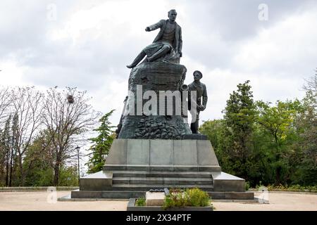 SÉBASTOPOL, CRIMÉE - SEPTEMBRE 2014 : Musée Malakhov Kurgan à Sébastopol. La guerre de Crimée de 1854-1855 et la guerre mondiale IIe Le monument à Banque D'Images