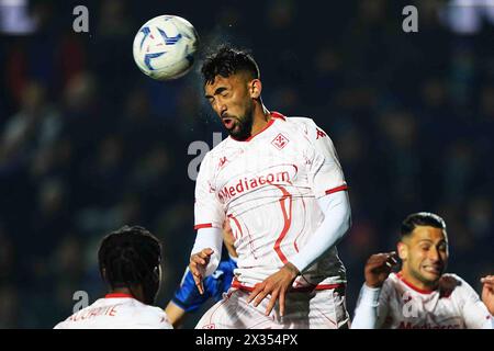 Bergame, Italie. 24 avril 2024. Nicolas Gonzalez lors du match de football Coppa Italia entre Atalanta et Fiorentina au stade Gewiss, dans le nord de l'Italie - mercredi 24 avril 2024. Sport - Soccer . (Photo de Spada/LaPresse) crédit : LaPresse/Alamy Live News Banque D'Images