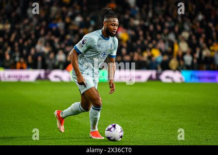 24 avril 2024 ; stade Molineux, Wolverhampton, West Midlands, Angleterre; premier League Football, Wolverhampton Wanderers contre Bournemouth ; Antoine Semenyo de l'AFC Bournemouth Banque D'Images