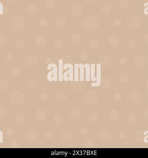 Modèle sans couture de flocons de neige chute de neige sur fond beige. Illustration vectorielle. Pour fond, bannière, textile, affiche, scrapbook, mariage, Banque D'Images