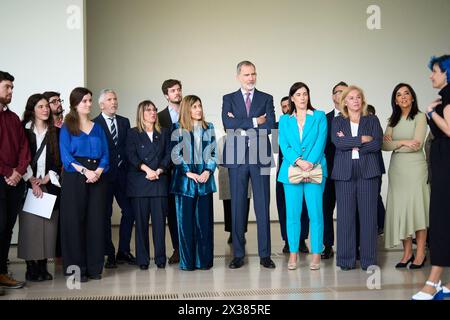 Santander. Espagne. 20240425, le roi Felipe VI d'Espagne assiste à la 'Tour del Talento 2024' au Botin Center le 25 avril 2024 à Santander, Espagne Banque D'Images