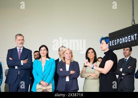 Santander, Cantabrie, Espagne. 25 avril 2024. Le roi Felipe VI d'Espagne assiste à la 'Tour del Talento 2024' au Botin Center le 25 avril 2024 à Santander, Espagne (crédit image : © Jack Abuin/ZUMA Press Wire) USAGE ÉDITORIAL SEULEMENT! Non destiné à UN USAGE commercial ! Banque D'Images