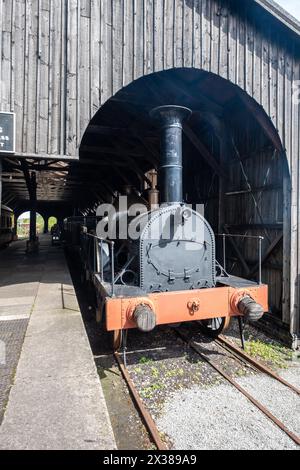 Iron Duke Steam train, Broad Gauge Replica Loco, Didcot Railway Centre, Oxfordshire, Angleterre, Royaume-Uni, GB, Didcot Railway Centre, Oxfordshire Banque D'Images