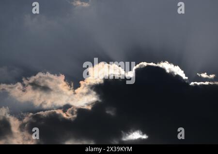 Ciel orageux au-dessus du Texas Banque D'Images