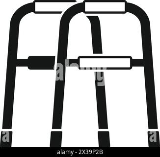 Vecteur simple d'icône d'outil Walker. EQUIPEMENT médical. Aide aux adultes Illustration de Vecteur