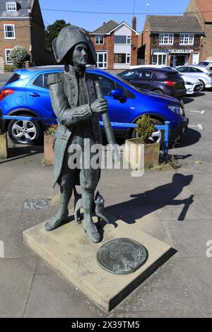Statue du capitaine Matthew Flinders, village de Donington, Lincolnshire, Angleterre Banque D'Images