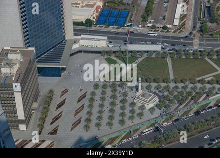 Une photo de la place de la compagnie pétrolière nationale d'Abu Dhabi. Banque D'Images