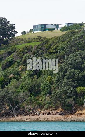 Manoirs et maisons fabuleuses de l'île de Waiheke Banque D'Images