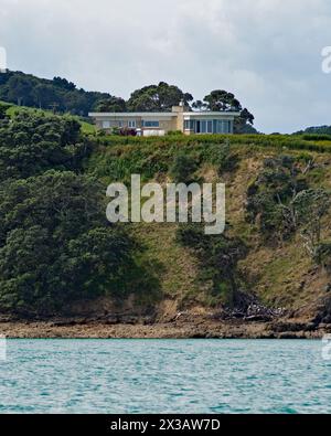 Manoirs et maisons fabuleuses de l'île de Waiheke Banque D'Images