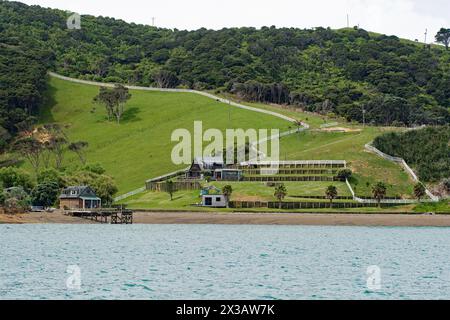 Manoirs et maisons fabuleuses de l'île de Waiheke Banque D'Images