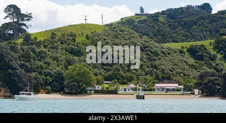 Manoirs et maisons fabuleuses de l'île de Waiheke Banque D'Images