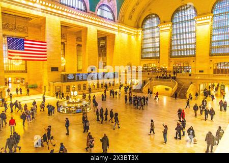 Principal hall de la gare Grand Central, gare ferroviaire principale de New York, Midtown Manhattan, New York City, États-Unis Banque D'Images