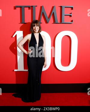 New York, États-Unis. 25 avril 2024. Rachel Antonoff arrive sur le tapis rouge au Gala TIME100 2024 au Jazz at Lincoln Center le jeudi 25 avril 2024 à New York. Photo de John Angelillo/UPI crédit : UPI/Alamy Live News Banque D'Images