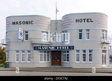 Hôtel maçonnique historique (airbnb), Waimate Highways, St Andrews, Canterbury, Île du Sud, nouvelle-Zélande Banque D'Images