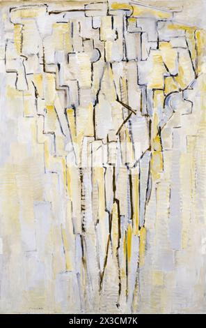 Piet Mondrian, L'arbre A, peinture abstraite à l'huile sur toile, vers 1913 Banque D'Images