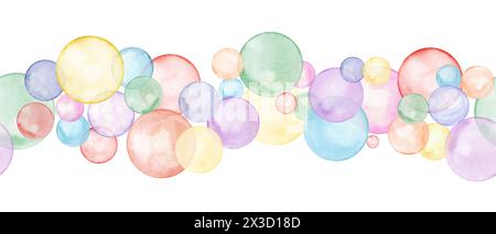 Pois arc-en-ciel. symbole de diversité et de tolérance. Motif sans couture avec forme géométrique simple. Cercles dans un style minimaliste créatif. Banque D'Images