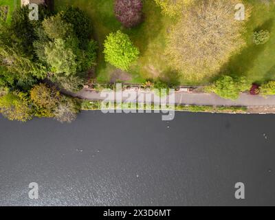 vue aérienne du parc kelsey et de la réserve naturelle locale à beckenham londres Banque D'Images