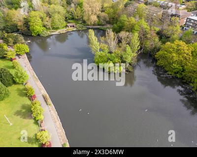 vue aérienne du parc kelsey et de la réserve naturelle locale à beckenham londres Banque D'Images