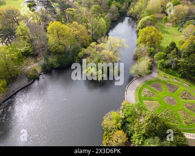 vue aérienne du parc kelsey et de la réserve naturelle locale à beckenham londres Banque D'Images