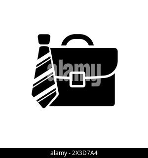 Icône de cravate et de biefcase.icône de ligne de service rapide. Symbole, illustration du logo. Signe de style linéaire pour le concept mobile et la conception Web. Illustration de Vecteur