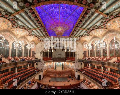 Konzerthalle, Palau de la Musica Catalana, Barcelona, Katalonien, Spanien Banque D'Images