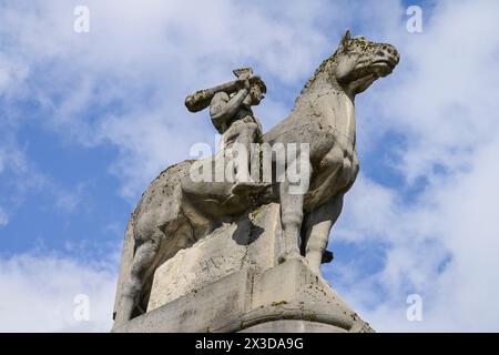 Kriegerdenkmal von Franz Prietel, Nerotal, Wiesbaden, Hessen, Deutschland Banque D'Images