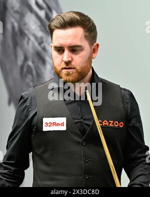 Jak Jones, lors des Championnats du monde Cazoo 2024 au Crucible Theatre, Sheffield, Royaume-Uni, 26 avril 2024 (photo de Cody Froggatt/News images) Banque D'Images