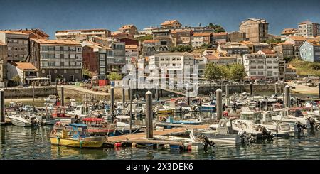 Port de pêche, Fisterra, Costa da morte, la Coruña, Galice, Espagne, Europe Banque D'Images