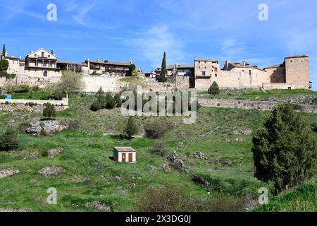 Pedraza, vue panoramique. Province de Ségovie, Castilla y Leon, Espagne. Banque D'Images