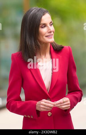 Madrid. Espagne. 20240426, la reine Letizia d'Espagne assiste à la commémoration de la participation de l'équipe espagnole aux Jeux Olimpiques de Barcelone et Albertville 92 au Comité Olympique Espagnol le 26 avril 2024 à Madrid, Espagne Banque D'Images