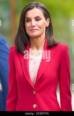 Madrid, Madrid, Espagne. 26 avril 2024. La reine Letizia d'Espagne assiste à la commémoration de la participation de l'équipe espagnole aux Jeux Olimpic de Barcelone et Albertville 92 au Comité Olympique Espagnol le 26 avril 2024 à Madrid, Espagne (image crédit : © Jack Abuin/ZUMA Press Wire) USAGE ÉDITORIAL SEULEMENT! Non destiné à UN USAGE commercial ! Banque D'Images