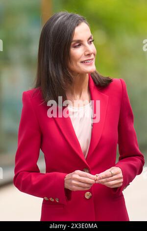 Madrid, Madrid, Espagne. 26 avril 2024. La reine Letizia d'Espagne assiste à la commémoration de la participation de l'équipe espagnole aux Jeux Olimpic de Barcelone et Albertville 92 au Comité Olympique Espagnol le 26 avril 2024 à Madrid, Espagne (image crédit : © Jack Abuin/ZUMA Press Wire) USAGE ÉDITORIAL SEULEMENT! Non destiné à UN USAGE commercial ! Banque D'Images