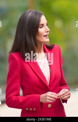 Madrid, Madrid, Espagne. 26 avril 2024. La reine Letizia d'Espagne assiste à la commémoration de la participation de l'équipe espagnole aux Jeux Olimpic de Barcelone et Albertville 92 au Comité Olympique Espagnol le 26 avril 2024 à Madrid, Espagne (image crédit : © Jack Abuin/ZUMA Press Wire) USAGE ÉDITORIAL SEULEMENT! Non destiné à UN USAGE commercial ! Banque D'Images