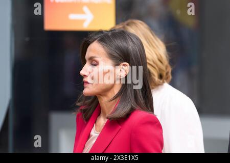 Madrid, Madrid, Espagne. 26 avril 2024. La reine Letizia d'Espagne assiste à la commémoration de la participation de l'équipe espagnole aux Jeux Olimpic de Barcelone et Albertville 92 au Comité Olympique Espagnol le 26 avril 2024 à Madrid, Espagne (image crédit : © Jack Abuin/ZUMA Press Wire) USAGE ÉDITORIAL SEULEMENT! Non destiné à UN USAGE commercial ! Banque D'Images