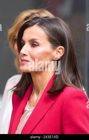 Madrid, Madrid, Espagne. 26 avril 2024. La reine Letizia d'Espagne assiste à la commémoration de la participation de l'équipe espagnole aux Jeux Olimpic de Barcelone et Albertville 92 au Comité Olympique Espagnol le 26 avril 2024 à Madrid, Espagne (image crédit : © Jack Abuin/ZUMA Press Wire) USAGE ÉDITORIAL SEULEMENT! Non destiné à UN USAGE commercial ! Banque D'Images