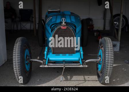 1927 Bugatti type 35B de Julian Majzub, participant au Trophée Grover Williams lors de la 81e réunion des membres, circuit automobile de Goodwood, Chichester, Royaume-Uni Banque D'Images