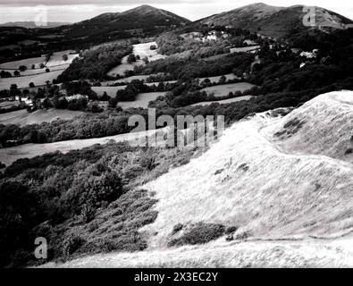 Camp britannique, Malvern Hills, Hereford & Worcester - 22 août 1981 Banque D'Images