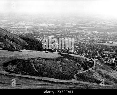 Malvern Hills, Great Malvern, Hereford & Worcester - 25 août 1981 Banque D'Images