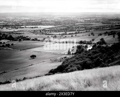 Malvern Hills, Little Malvern Priory, Hereford & Worcester - 22 août 1981 Banque D'Images