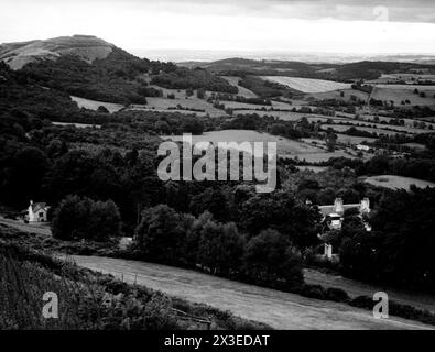 Malvern Hills, British Camp Left, Hereford & Worcester - 22 août 1981 Banque D'Images