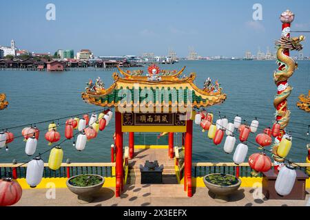 Le temple chinois Hean Boo Thean Kuan Yin Temple de Chew Jetty à Georgetown sur l'île de Penang en Malaisie Asie du Sud-est Banque D'Images