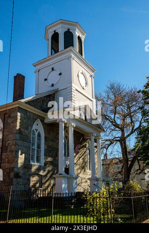 First Baptist Church of Bristol, High Street, Bristol, RI Banque D'Images