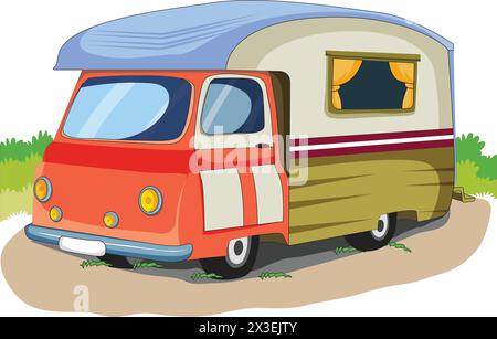 Illustration vectorielle de charge transportant un camion Illustration de Vecteur