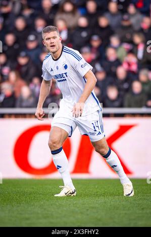 Herning, Danemark. 14 avril 2024. Andreas Cornelius (14 ans) du FC Copenhague vu lors du match de 3F Superliga entre le FC Midtjylland et le FC Copenhague au MCH Arena de Herning. (Crédit photo : Gonzales photo - Morten Kjaer). Banque D'Images