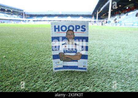 26 avril 2024 ; stade Loftus Road, Shepherds Bush, West London, Angleterre; EFL Championship Football, Queens Park Rangers versus Leeds United ; programme de la journée Banque D'Images