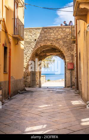 Vue de la vieille ville de Trapani (Sicile, Italie). Banque D'Images