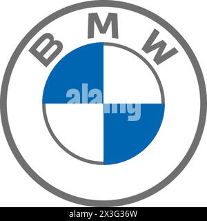 New York, États-Unis - 9 mars 2024 : logo BMW Company, icône Corporation. Banque D'Images