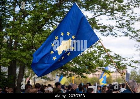 Pro Ukranian Demo devant Bundeskanzleramt sur 26.04.24 Banque D'Images